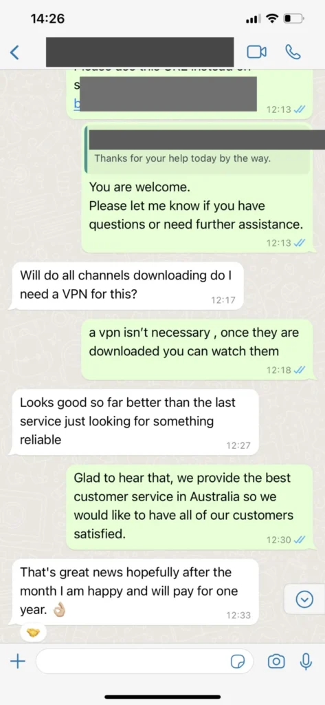 WhatsApp confirmation for subscription renewal 3